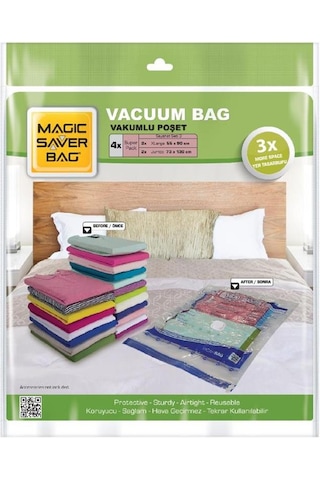Magic Saver Bag 4'Lü Vakumlu Poşet Seti 2 Magic Saver Bag 4'Lü Vakumlu Poşet Seti 2