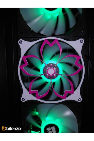 Lotus Çiçeği Desenli 120x120 Mm Oyun Pc Aksesuarı, Masaüstü Bilgisayar Fan Kapağı Renkli