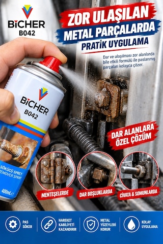 Pas Sökücü Sprey 400 Ml Paslanmış Vida Somun Ve Metal Parçalar İçin Pratik Bakım Spreyi