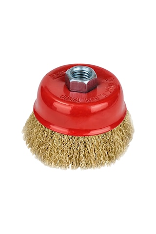 Fixonic Eratool Era10038 65mm Saçaklı Çanak Fırça Sarı Telli
