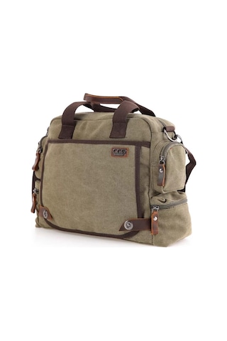 ÇÇS 31352 Kanvas Omuz Askılı Evrak Çantası Yeşil