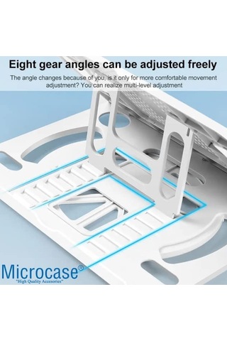 Microcase AL3481 10-12 inch Microcase 360 Dönerli Kademeli Masaüstü Stand Pembe