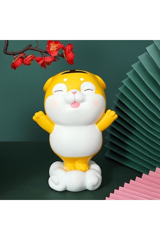 Homyl Çin Tarzı Heykeli Kumbara Para Kutusu Heykelcik Ev Ayakta Orta