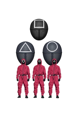 Squıd Game Kalamar Oyunu Askeri Maske Üçgen- Yerli Üretim Diğer