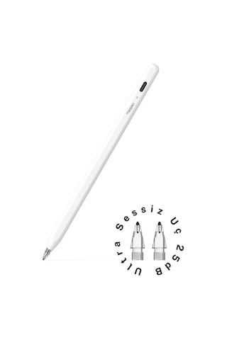 Apple Uyumlu iPad 11. Nesil A16 İle Uyumlu Profesyonel Avuç İçi Red Özellikli Stylus Sessiz Ve Hassas Tablet Kalemi Beyaz