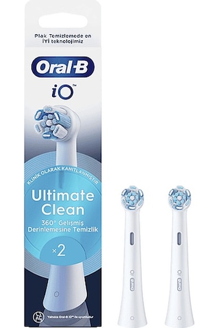 Oral B Io Clean 2'li Diş Fırçası Yedek Başlık Beyaz