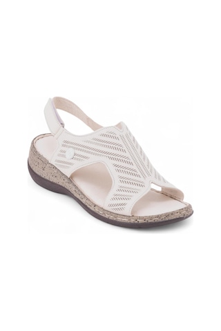 Mammamia D25ys-2880 Deri Comfort Kadın Sandalet Bej