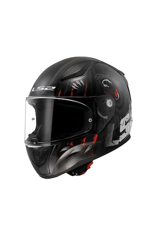 Ls2 Rapid 2 Clawn Kask Mat Siyah - Kırmızı