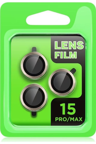 Apple iPhone Uyumlu 15 Pro Raze Metal Kamera Lens - Gümüş