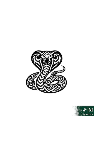 Kobra Yılanı Tasarımlı Oto Sticker - Arka Cam, Araç, Motor, Bilgisayar Kasası, Dükkan, Vitrin Ve Kask Etiketi - Düz Yüzey Uyumlu Dekoratif Modifiye Aksesuar Siyah, Beyaz, Kırmızı, Hologram Renk Seçenekli 15x15cm