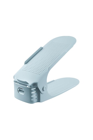 Ayarlanabilir Depolama Çift Kalınlaştırılmış Ayakkabı Rafı Katmanlı Ayakkabı Tepsisi Ev Yerden Tasarruf Sağlayan Ayakkabı Düzenleyici Ayakkabı Dolabı Rafları Mavi