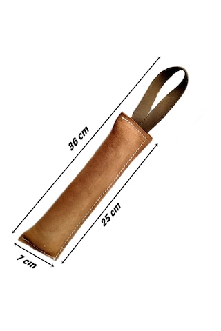 Köpekpet Profesyonel Deri Köpek Eğitimi Oyuncağı Isırma Yastığı 7 x 25 CM