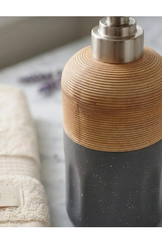 Artworks Porselen Sıvı Sabunluk - Lüks Banyo Ve Mutfak Sabunluk 350 Ml Gri