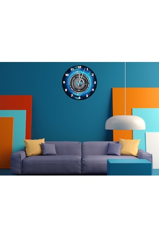 Ti-play Hız Ve Zaman 30x30cm Akrilik Dekoratif Modern Duvar Saati ÇOk Renkli