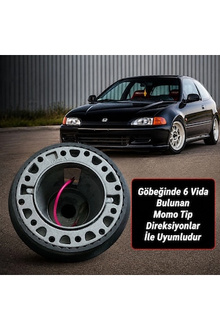 Honda Civic Eg İçin Özel Spor Direksiyon Göbeği Momo Tip Karma