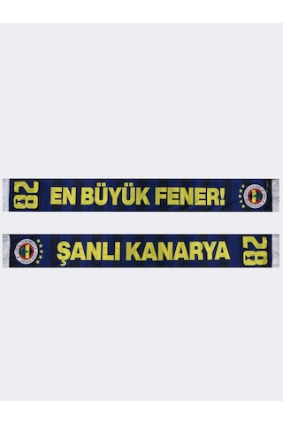 Fenerbahçe Unisex 5 Yildiz Şanli Kanarya Şal Lacivert