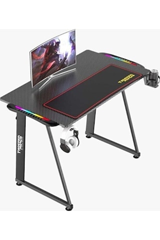 Twisted Minds Z Design TM-Z-1060-RGB Karbon Fiber RGB Oyuncu Masası Siyah