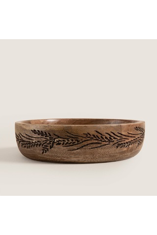 Spiga Ahşap Sunum Kasesi 20x20x5cm Natural Naturel