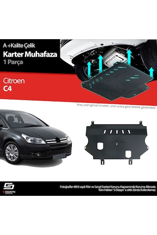 S-dizayn Citroen C4 Çelik Karter Muhafaza 2004-2010 A+ Kalite