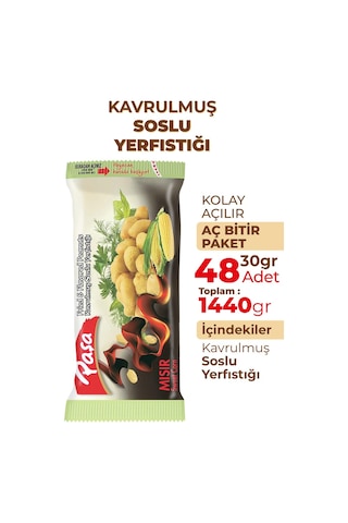 Paşa Kuruyemiş Mısır Soslu Yer Fıstığı 48 x 30 G