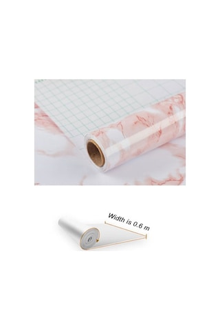 Opulentliving Mermer Desenli Pvc Kendinden Yapışkanlı Duvar Kağıdı - Mobilya Yenileme İçin Su Geçirmez 5m