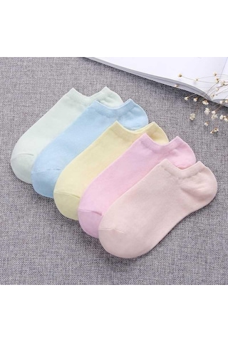 Bgk Bgk Sft Ptk Soft Patik Kadın Çorap Renkli 8'Li Çok Renkli