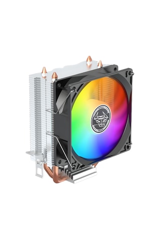 Snt Lc-200a-b Rgb 2 Bakır Borulu Siyah Kule Tipi Cpu Soğutucu - Yüksek Performans