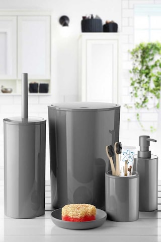 Primanova Flores 5'li Banyo Seti - Gri