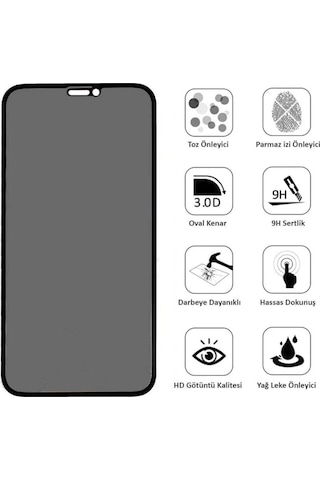 Samsung Galaxy Uyumlu A52 Privacy Hayalet Cam Ekran Koruyucu