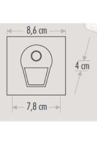 Cata Ct-5170 Sensörlü Kordidor Fotoselli Armatür 1W Günışığı N11.4448 Beyaz