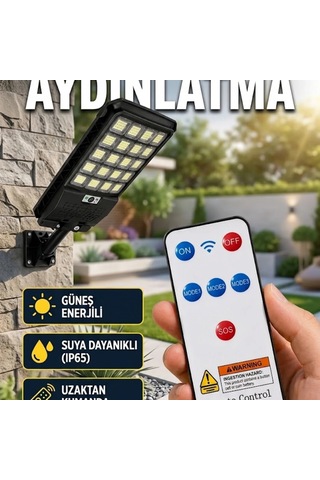 Güneş Enerjili Led Duvar Ve Direk Lambası Hareket Sensörlü Solar Aydınlatma