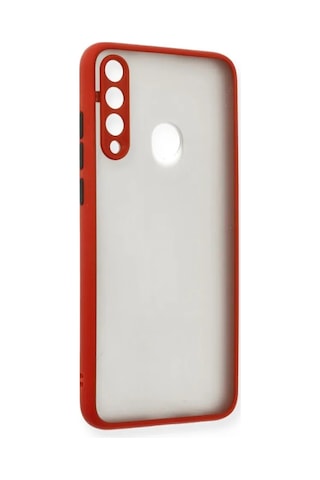 Jenerik Huawei Y6p Kılıf Montreal Silikon Kapak - Kırmızı