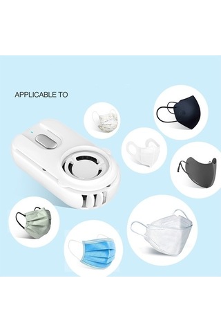 Filtrelenmiş Şarj Edilebilir Maske Fanı Açık Gri Crzb1j Gri Yok Boyun Buharsız 100 Adetten Az