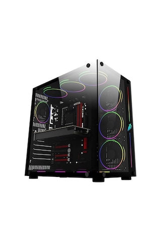Ontech - 1st Player Sp8 Siyah 750w 80+ Sılver Atx 3.1 Argb 7x12cm Fan Temperli Cam Usb 3.0 Atx Kasa
