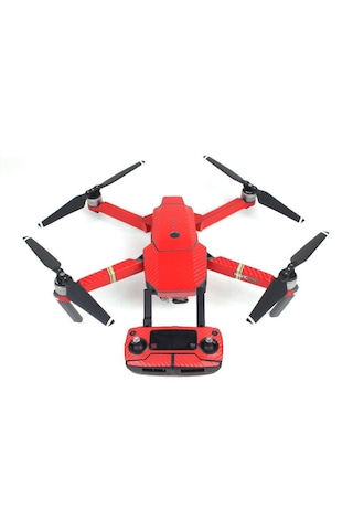 DJI Mavic Pro Platinum için Kırmızı Karbon Grafik Su Geçirmez Pvc