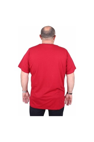 Starbattal Erkek Büyük Beden Sıfır Yaka Tişört Want 25160 Bordo Bordo