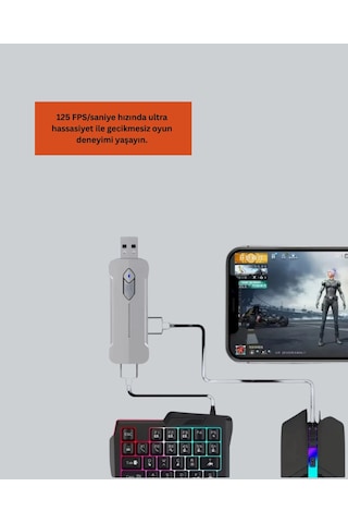 Android Uyumlu Oyun Klavye Mouse Seti Taşınabilir & Dayanıklı