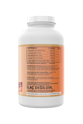 Zma Magnesium Çinko Vitaminb6 60 Tablet Glucosamine Turmenic Root Msm 300 Tablet