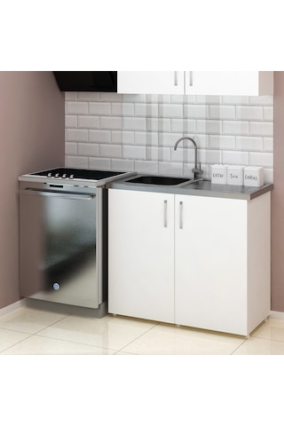 100 Cm Mini Evyeli Mutfak Alt Modül- Hazır Mutfak Dolabı