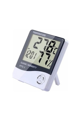 Lcd Elektronik Alarm Saat Termometre Higrometre Hava Istasyonu Kapalı Alandaki Masa Saati