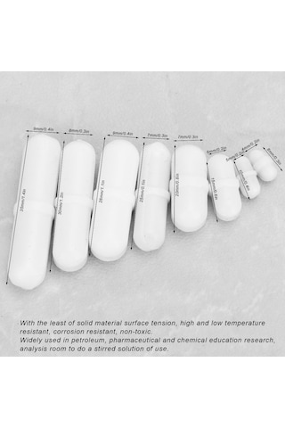 Gajeena 8 Adet Ptfe Manyetik Karıştırıcı Çubukları - Kimya Laboratuvarı İçin Sıcaklık Dayanıklı, Korozyon Direnci Ve Sabit Çalışma