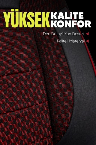 Smrautoaccessory Pam Serisi Oto Koltuk Kılıfı Bordo