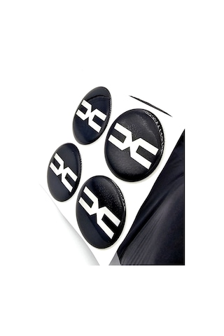 Yeni Nesil Tasarım Damla Sticker Siyah Dacia Jant Göbeği 5.5cm Uyumlu