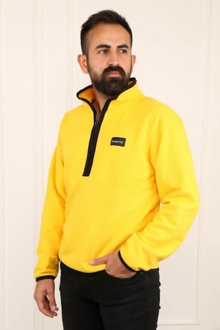 Superfly Men Polar Sweat Erkek Kahverengi Sweatshirt 23208-14 Siyah