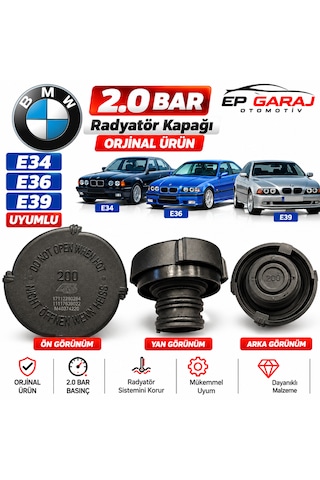 Bmw E34 E36 E39 Uyumlu Radyatör Kapağı 2.0 Bar