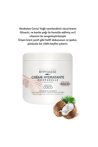 Nemlendirici Vücut Kremi Hindistan Cevizi Yağlı 500ml