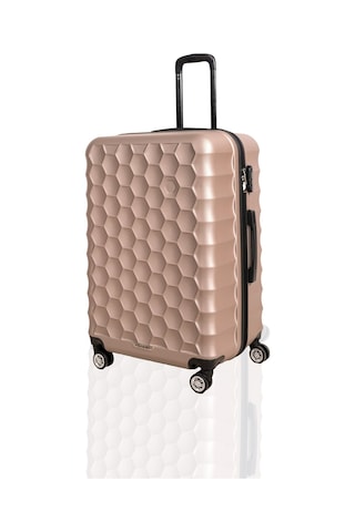 Polo&Sky Petek Model Gold Renk Büyük Boy Valiz Bavul Altın