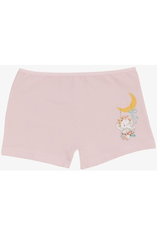 Breeze Kız Çocuk Boxer Sevimli Bebek Fil Baskılı 5-11 Yaş, Pudra-pudra Pudra