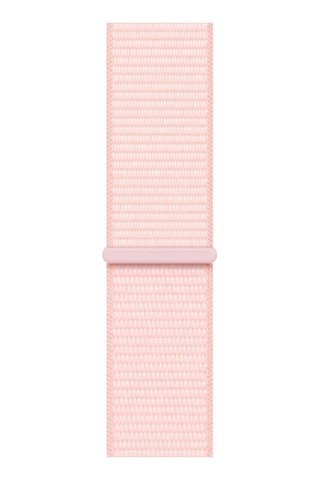 Caseonn Apple Watch Uyumlu Series 9 41mm Kordon Hasır Kumaş Nylon Kayış Pudra
