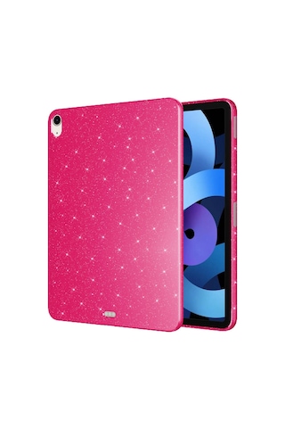 Apple Uyumlu iPad Air 11 2025 M3 Simli Parlak Görünümlü Zore Tablet Koton Kılıf Arka Kapak